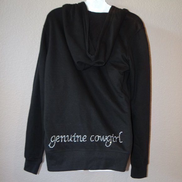 Genuine Ranch Brand Embellished Cowgirl Hoodie Sweatshirt Size Medium - Picture 6 of 9